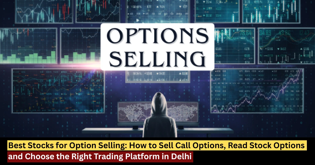 Best stocks for option selling guide showing options selling, sell call options, stock options analysis and trading platform setup in Delhi