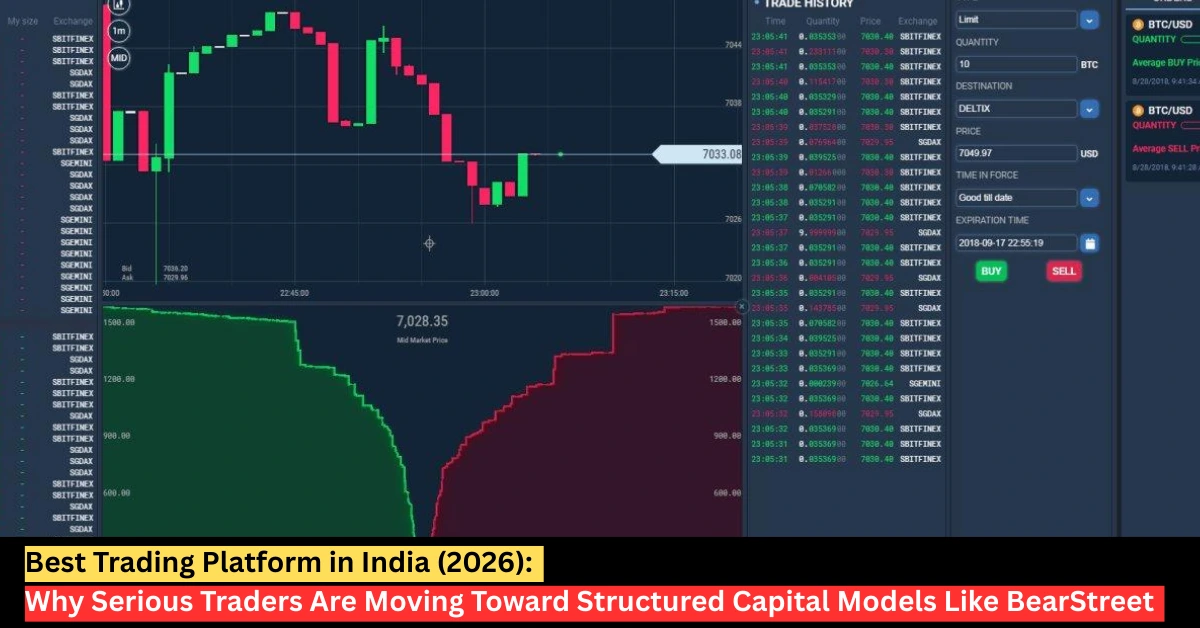 BearStreet trading platform dashboard showing futures and options market analysis
