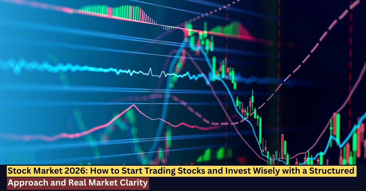 stock market chart showing trading trends and price movement for stock trading and investing in 2026