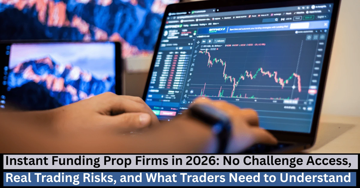 trader managing risk in instant funding prop firm account