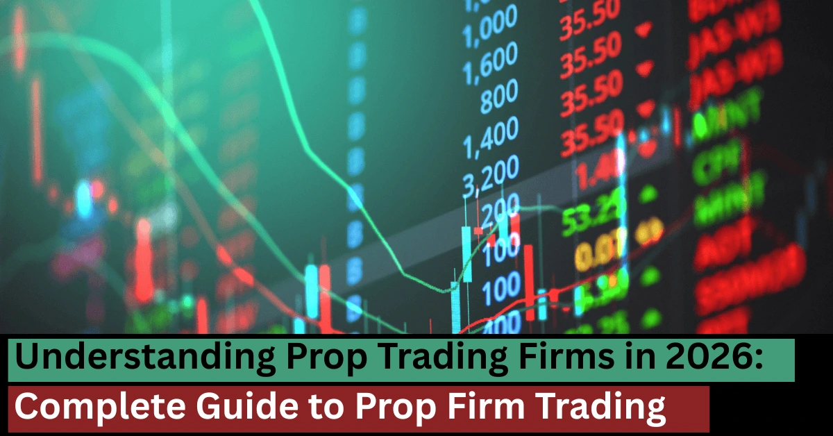 Prop trader using funded trading platform and market charts