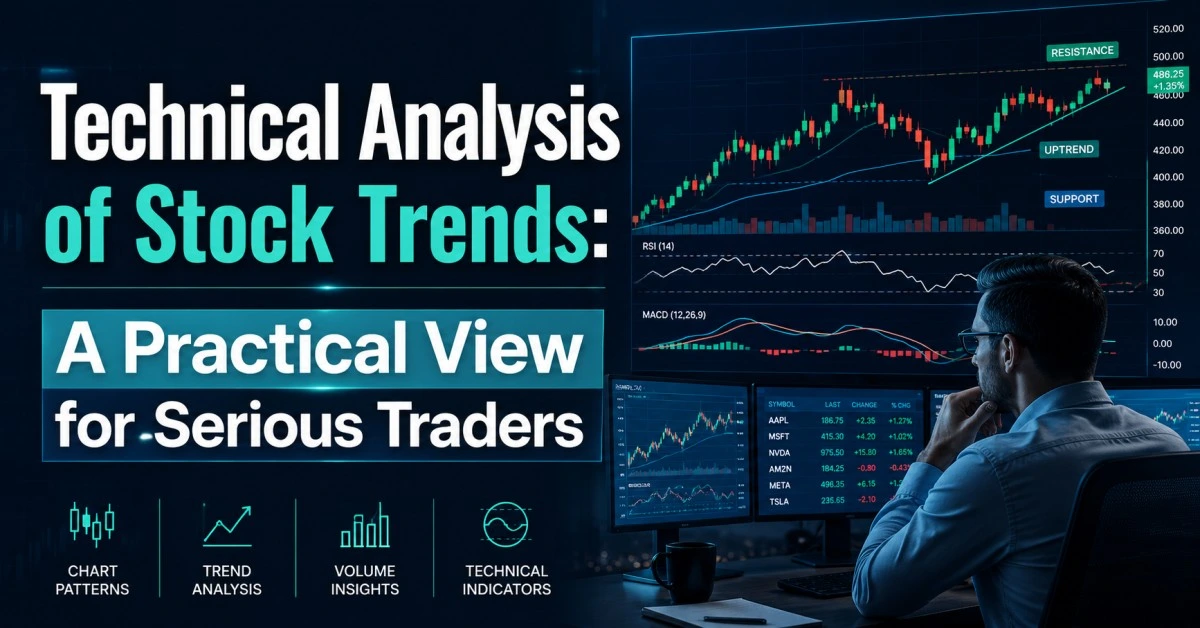 Technical analysis of stock trends with candlestick charts