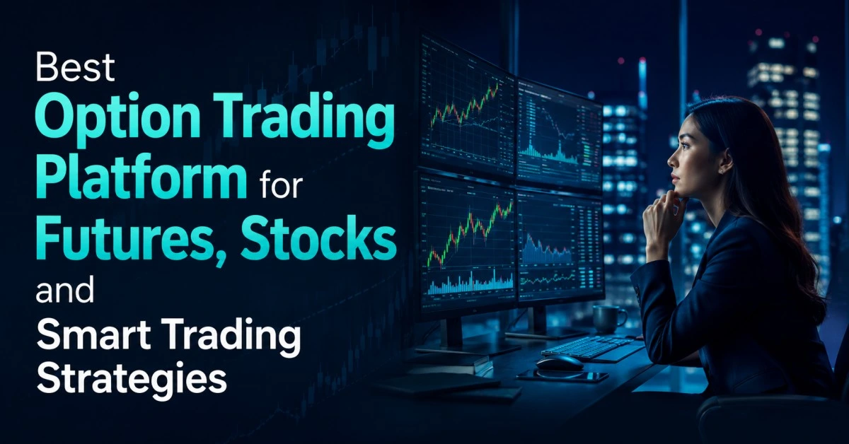 Best option trading platform for futures, stocks and smart trading strategies with professional trader analyzing live market charts